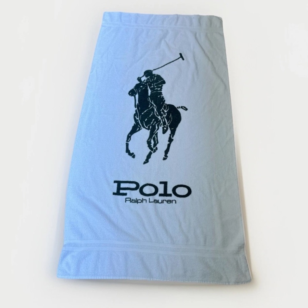 Vintage Ralph Lauren Polo Big Pony Towel Green Bath Sheet Beach Pool 68”x36”